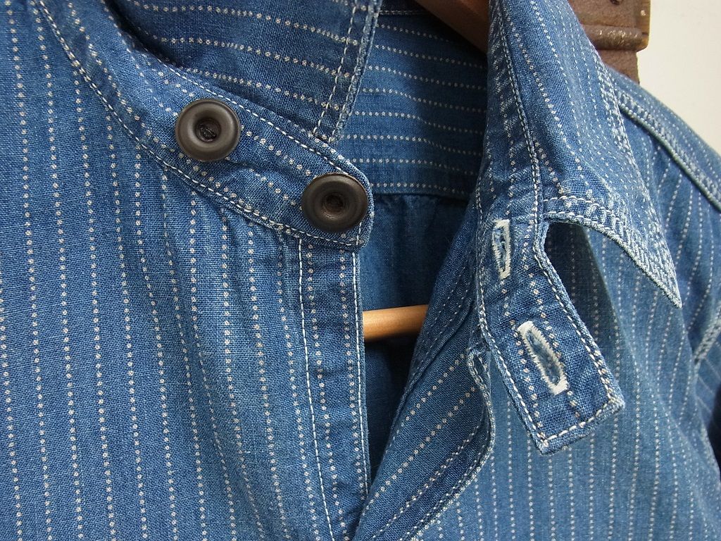 FREEWHEELERS - BAKEHEAD SHIRT (INDIGO WABASH CHAMBRAY VINTAGE