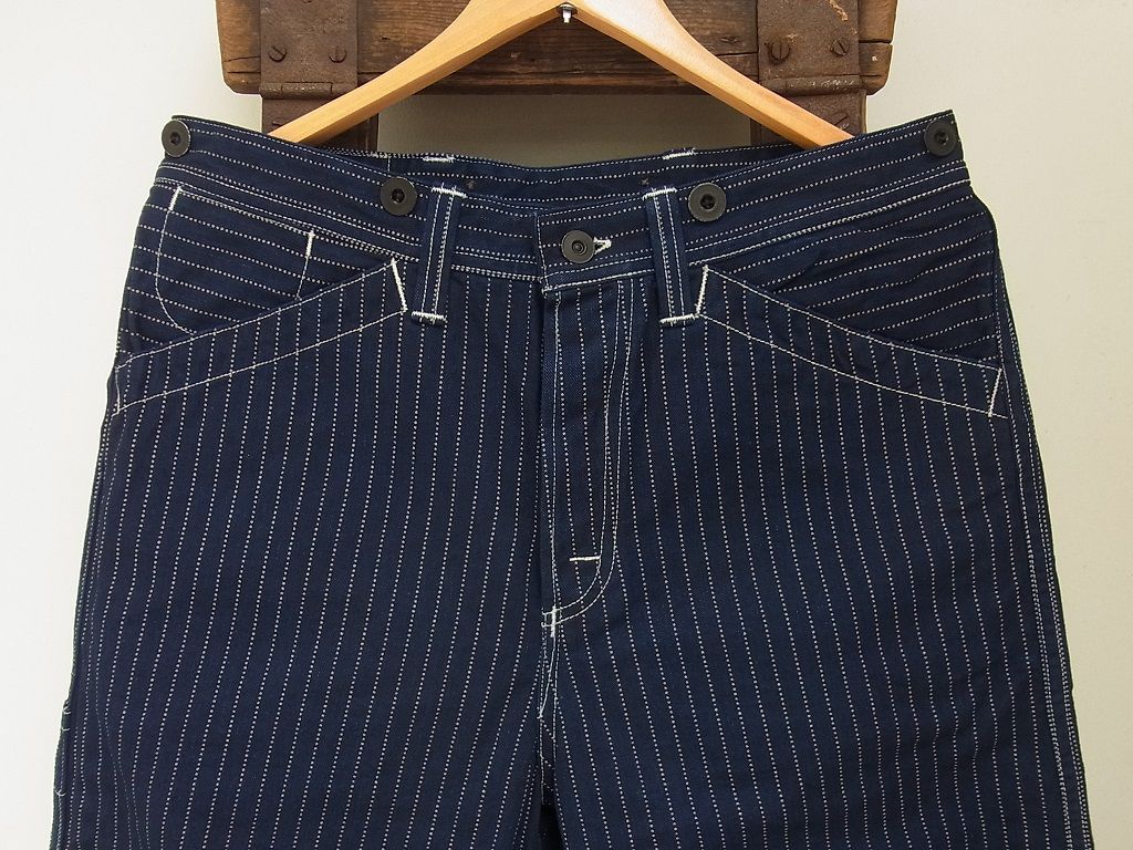 FREEWHEELERS - LOCOMOTIVE ENGINEER OVERALL (INDIGO WABASH STRIPE