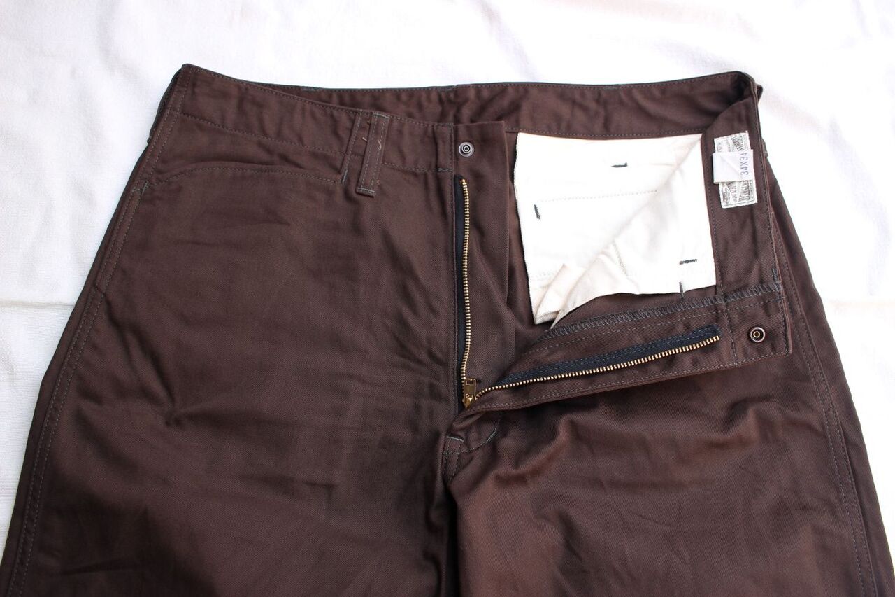 Cushman / COTTON SERGE FRISCO PANTS (BROWN,BLACK) : McFly 