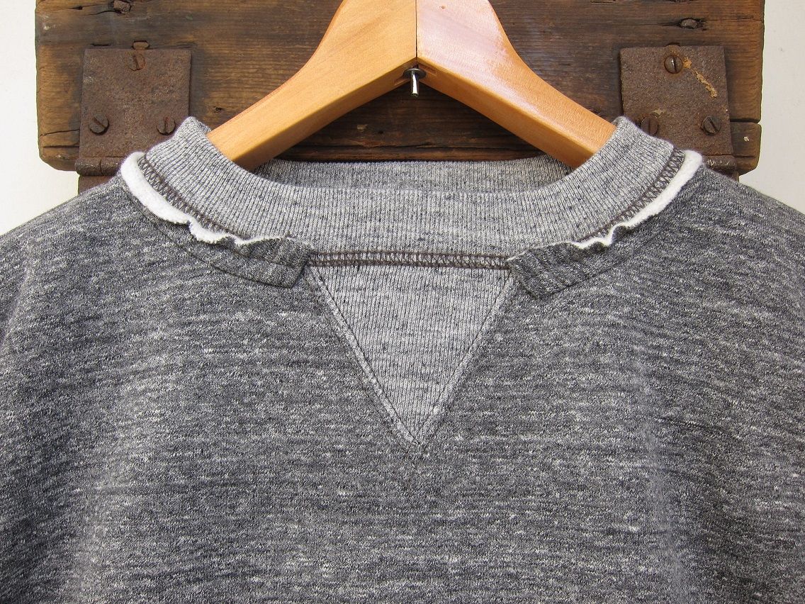 FREEWHEELERS - CUT OFF HOOD SWEAT SHIRT (GRAINED CHARCOAL GRAY 