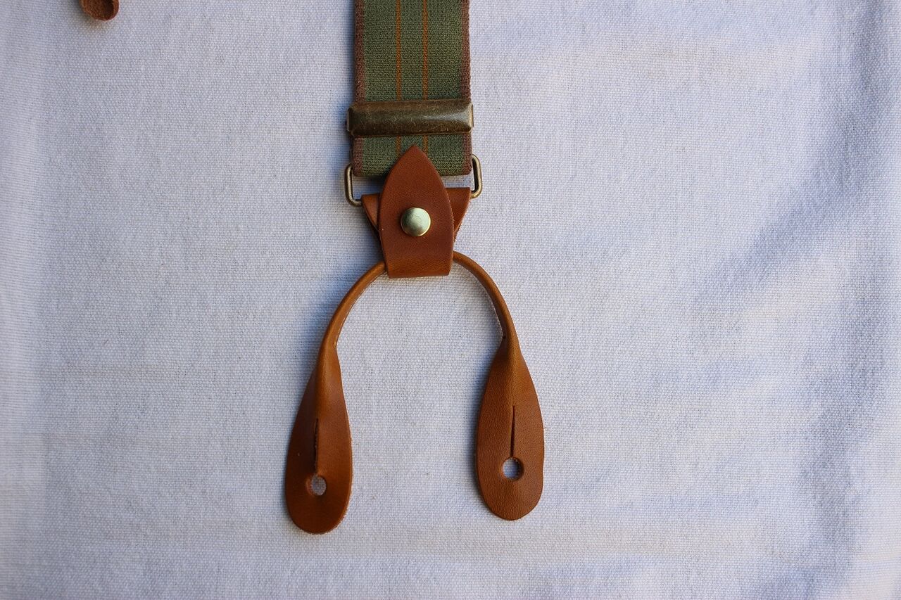 FREEWHEELERS / HEAVY STRONGHOLD SUSPENDERS (EVERGREEN × MUSTARD