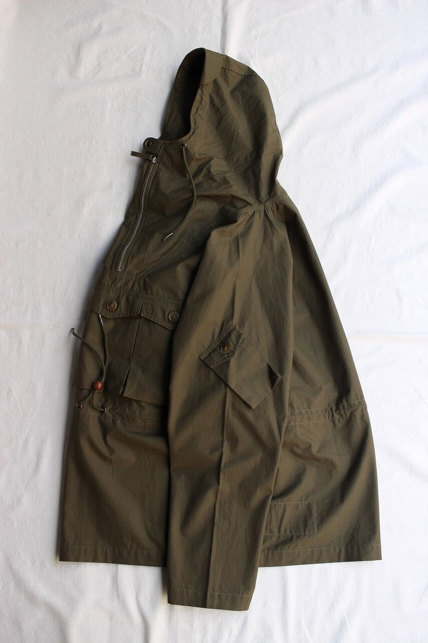 HAWKWOOD MERCANTILE / TRYFAN ANORAK (OLIVE VENTILE,ORANGE VENTILE