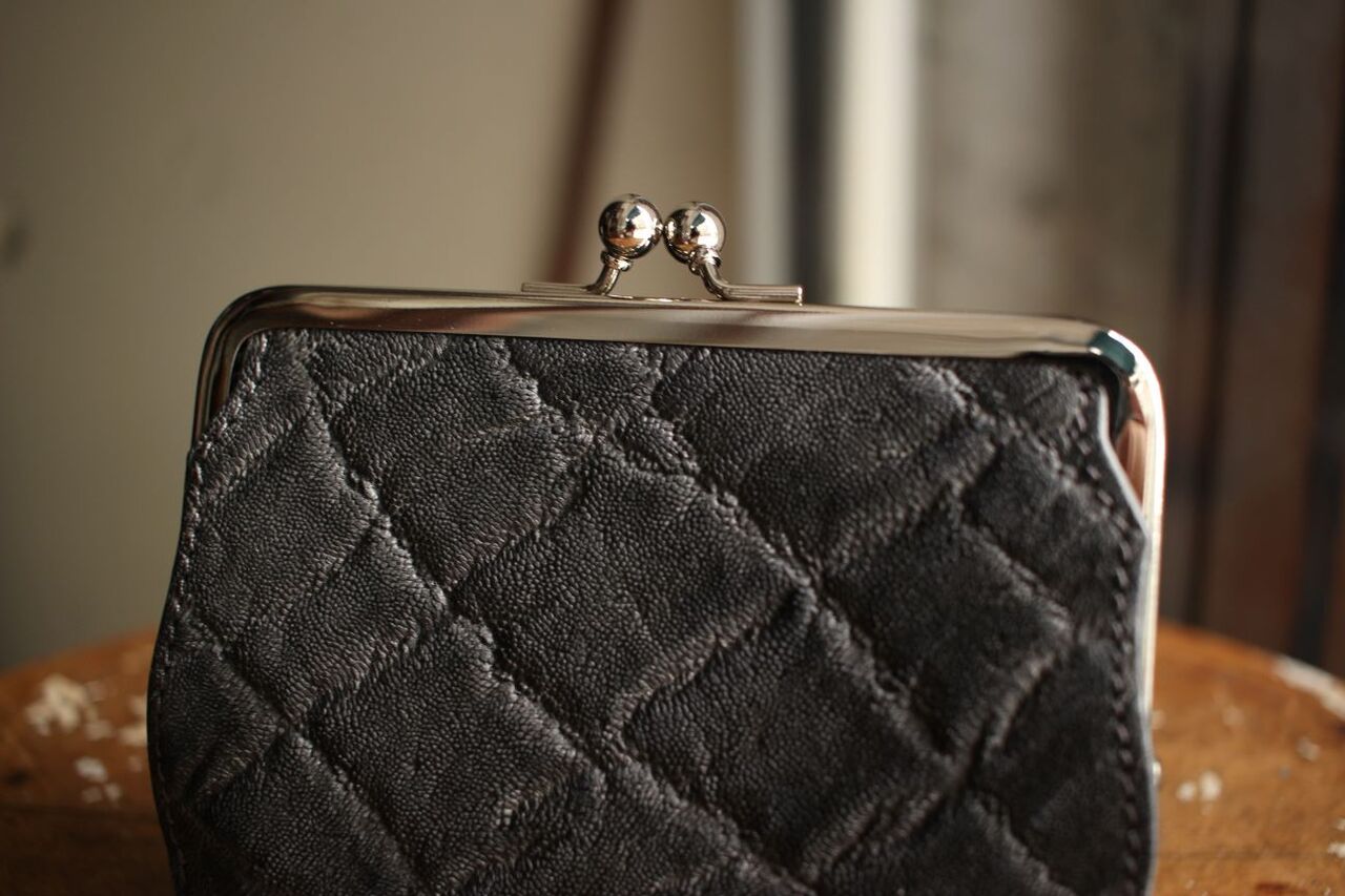 未使用✨MANIFOLD マニフォールドMW-03 EL-BLV 象革がま口