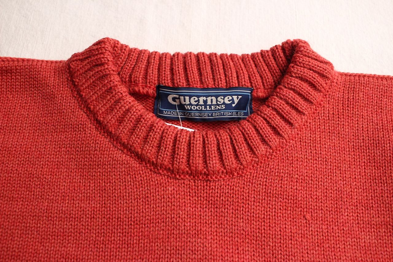 Guernsey Woollens Crew Guernsey Pullover Breton Red Mcfly マクフライ Vintage Reproduction Clothing Quality Goods Guernsey Woollens Crew Guernsey Pullover Breton Red Mcfly マクフライ Vintage Reproduction Clothing Quality Goods