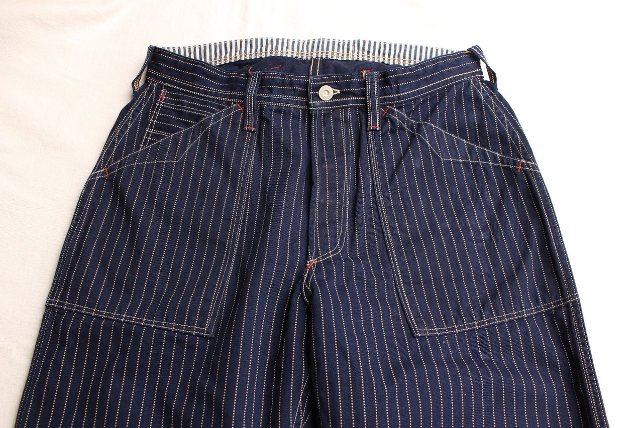 FREEWHEELERS / LONGSHOREMAN OVERALLS (INDIGO WABASH STRIPE