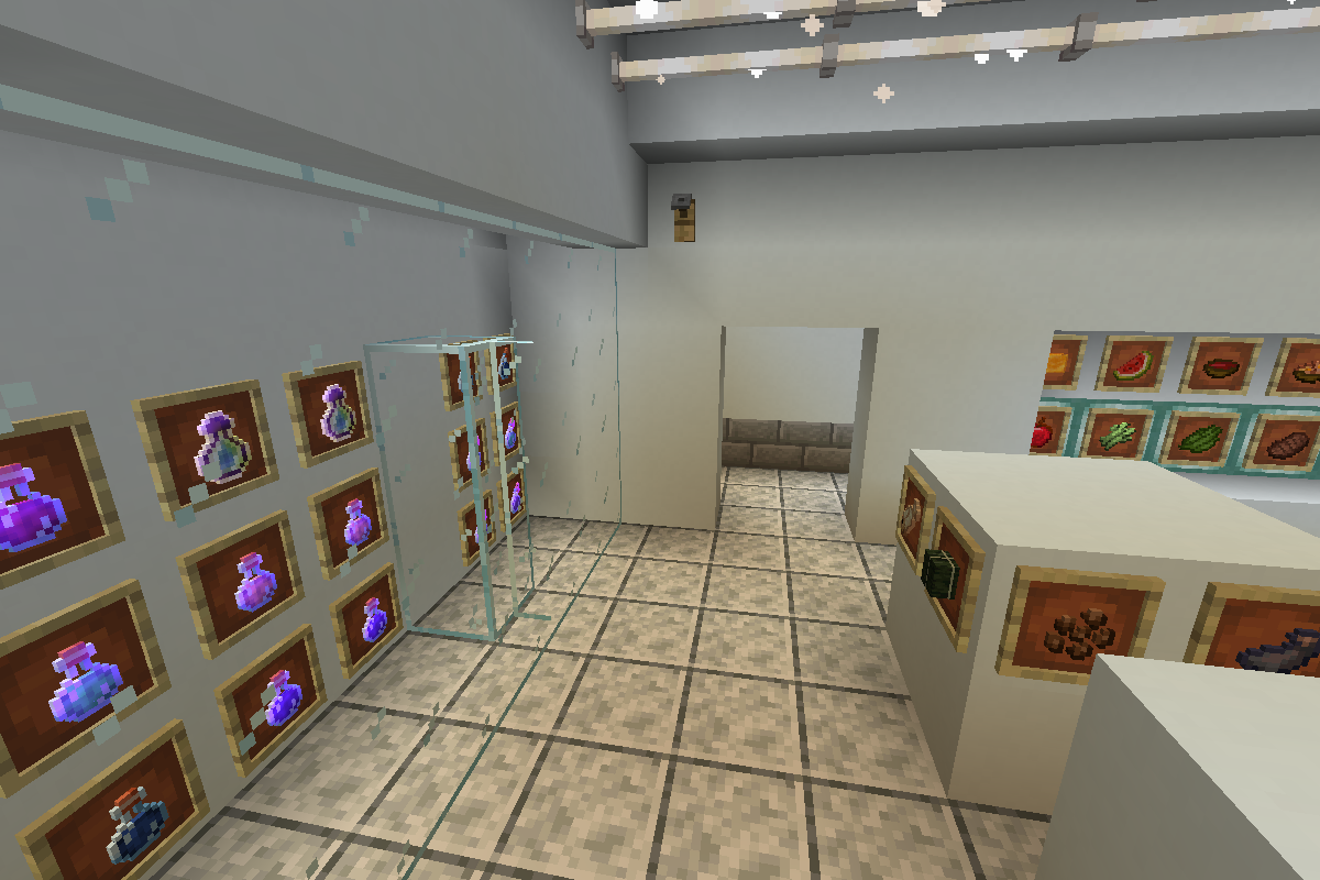 今さらマイクラ コンビニをつくる その4 内装と看板 今さらマイクラ コンビニをつくる その4 内装と看板