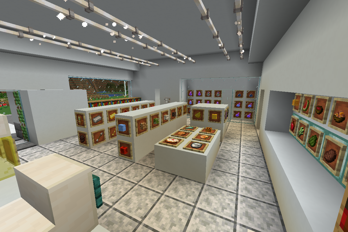 今さらマイクラ コンビニをつくる その4 内装と看板 今さらマイクラ コンビニをつくる その4 内装と看板