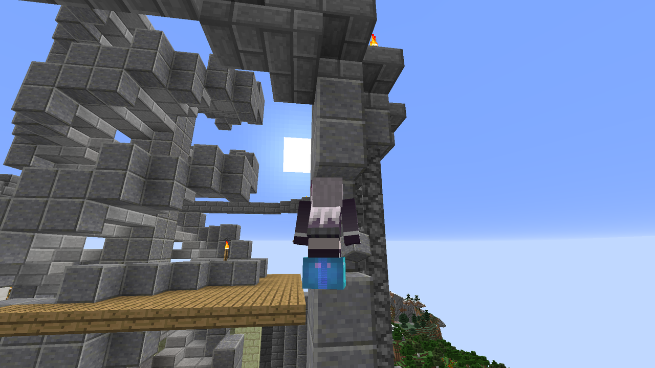 空中回廊を作りたい 4 お城に住みたいマインクラフト