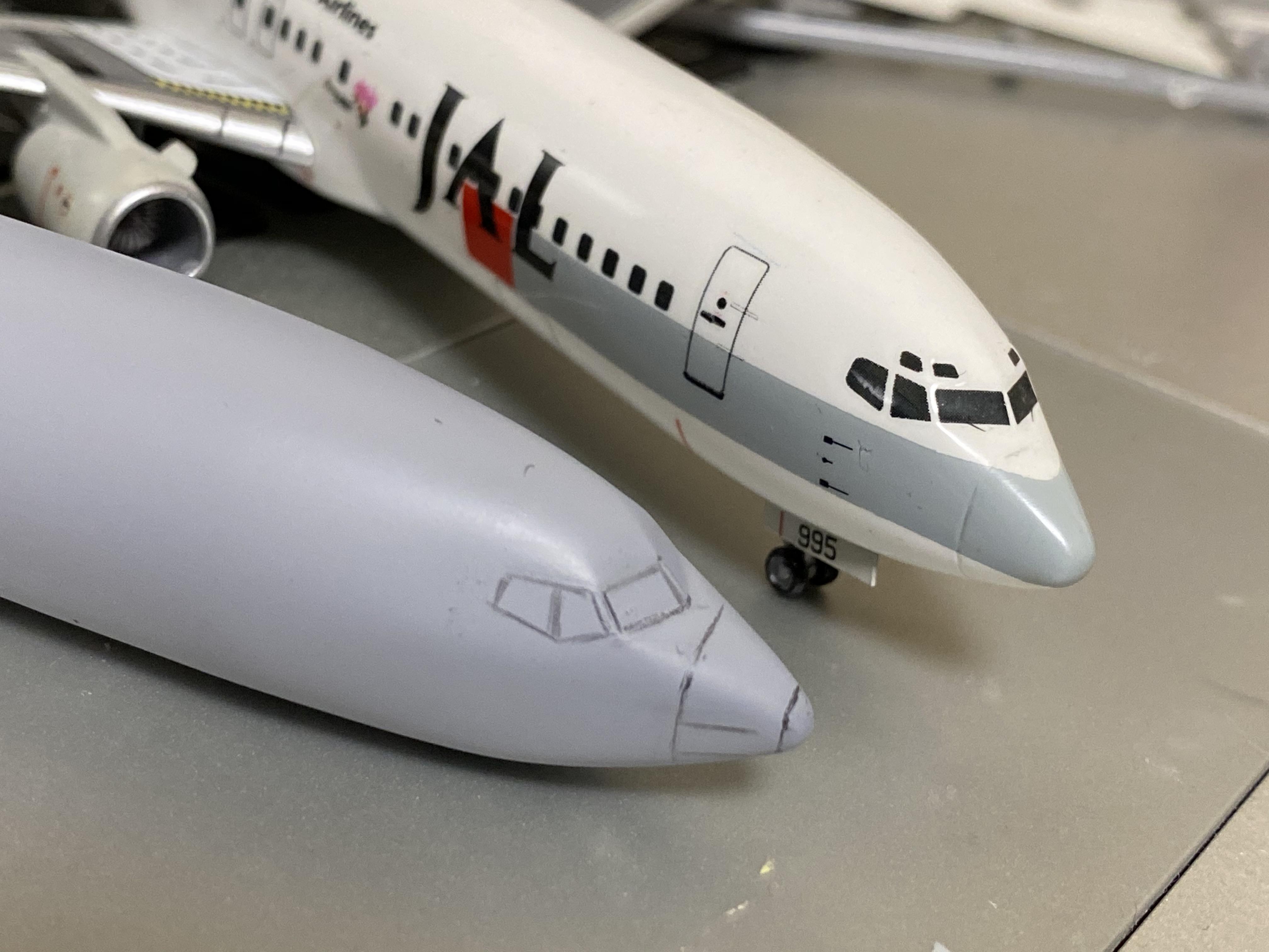 ハセガワ 737-400 JTA 日本トランスオーシャン航空 1/200 製作 ハセガワ 737-400 JTA 日本トランスオーシャン航空 1/200 製作