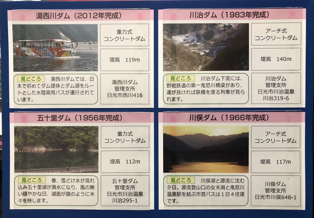 鬼怒川上流4ダムスタンプラリー : めどぅーさ探索記