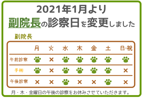 202_診療日変更_副院長