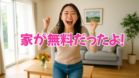 家が無料だったよ！