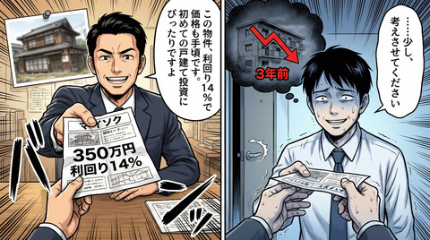 不動産屋に騙されそうになる