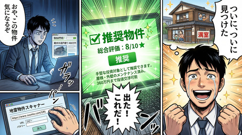 ついに物件を見つけた