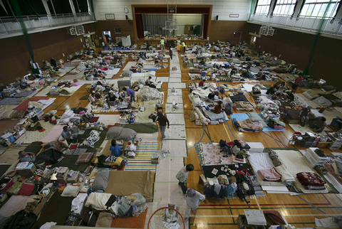 地震での避難所生活