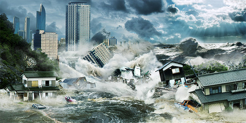 巨大地震のよる津波