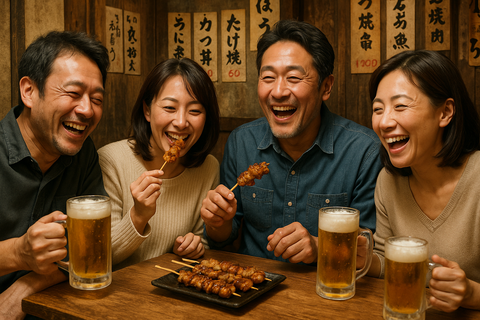 焼き鳥とビールが最高