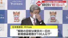 速報 解除目安は「東京100人以下」 日本医師会“緊急事態”めぐり