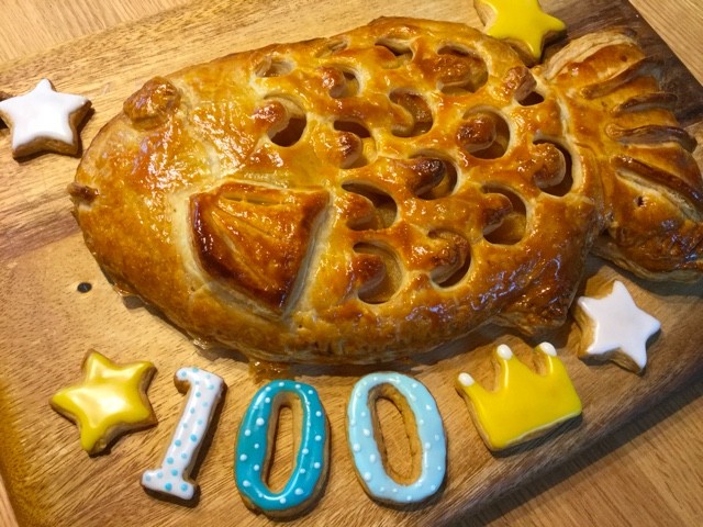 生後100日 手作りアップル鯛とアイシングクッキーでお祝い Meguのまいにち記録 ４児ままの育児日記