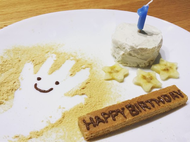 １歳 バースデープレート と 乳不使用ヨーグルトで誕生日ケーキ Meguのまいにち記録 ４児ままの育児日記