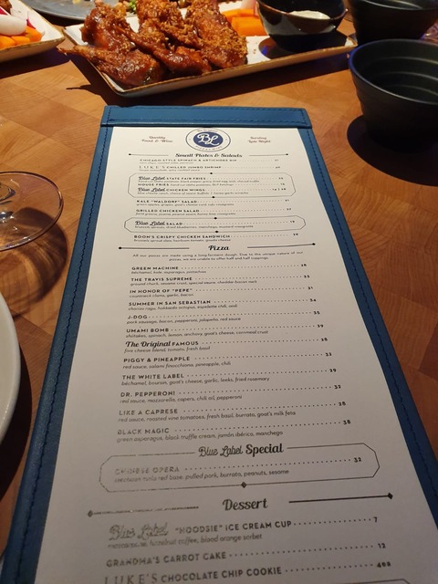 blue label pizzaシンガポール
