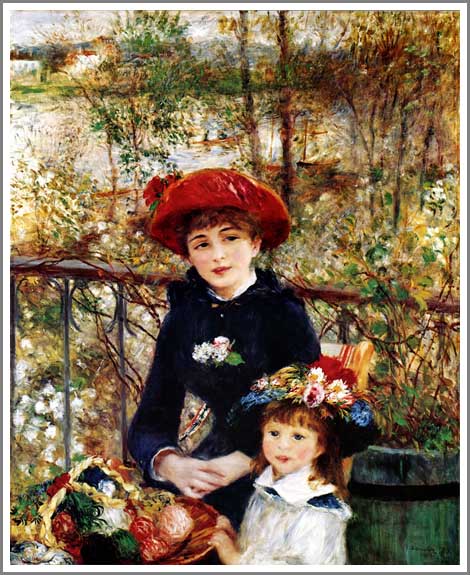 ルノアール　花の帽子の少女 ルノアール【野の花の帽子を被った少女】 ガレリア・フラン