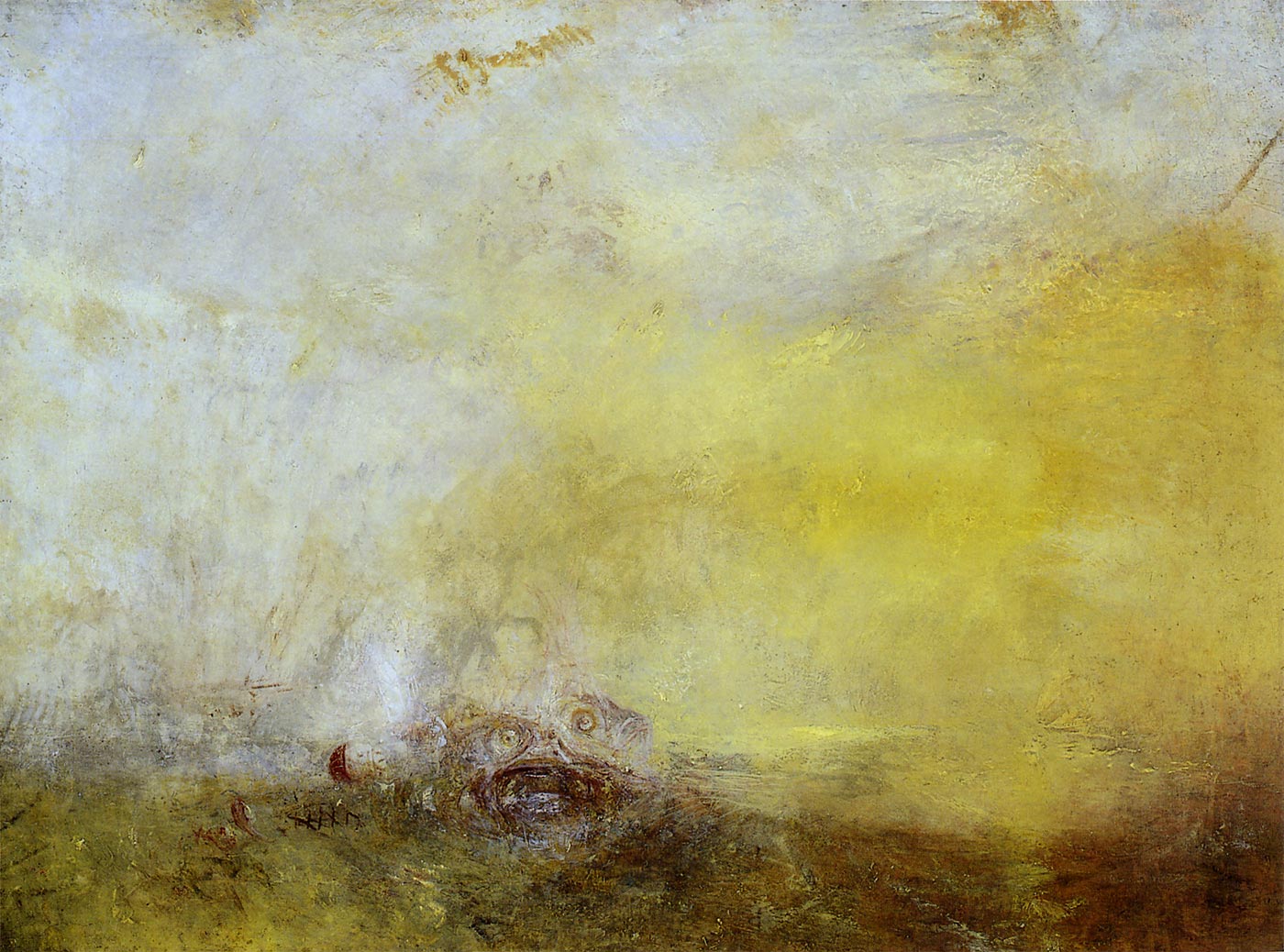 ターナー 海の怪物のいる日の出 Sunrise With Sea Monsters アート 絵画 巨匠の美術館 誰もが知ってる有名画まるわかり