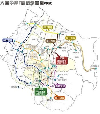 BRT路線計画図