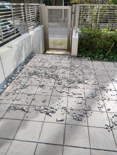 タイル落下時