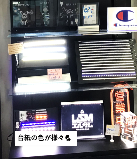 台紙の色が様々