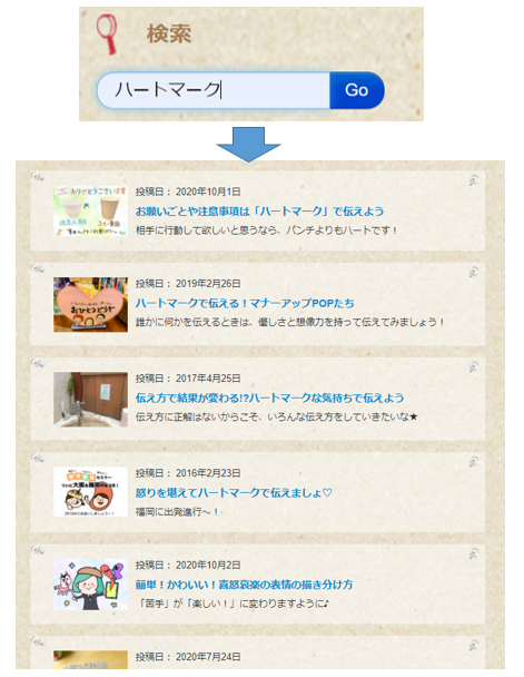 検索と記事