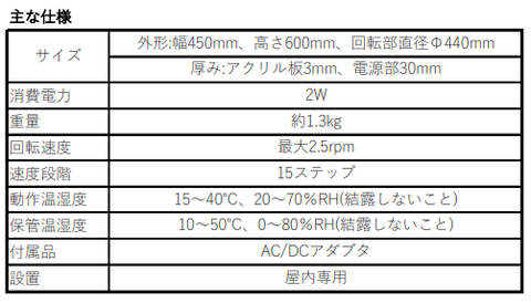 主な仕様