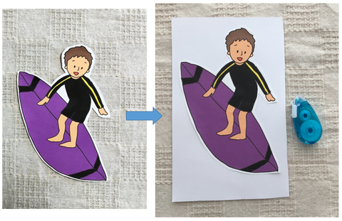 イラスト 画用紙に貼り付け カット