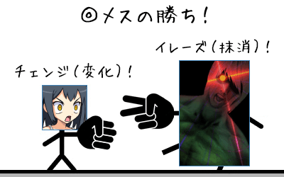 ジャンケン②チェンジVSイレーズ