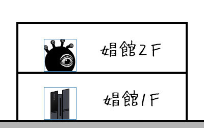 現在位置：槍部屋に入る