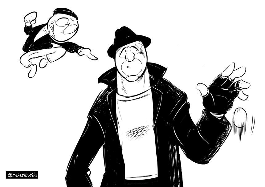 スグルとミートでロッキーとミッキー 描きかけ 下絵 蔵出し更新 メキシコ式のアレ