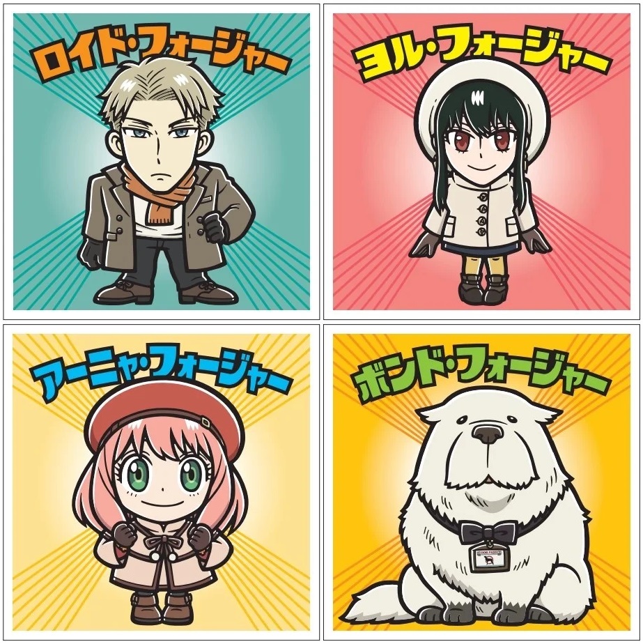 スパイファミリーマンチョコ 全24種 シール画像(表面/裏面)【シール  