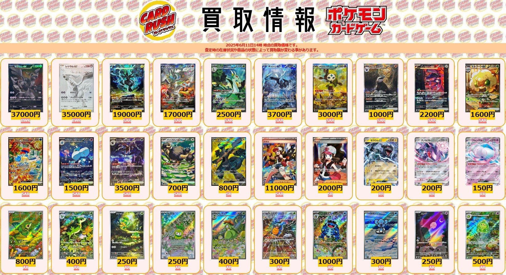 ブラックボルト／ホワイトフレア 発売6日目のメルカリ・買取相場