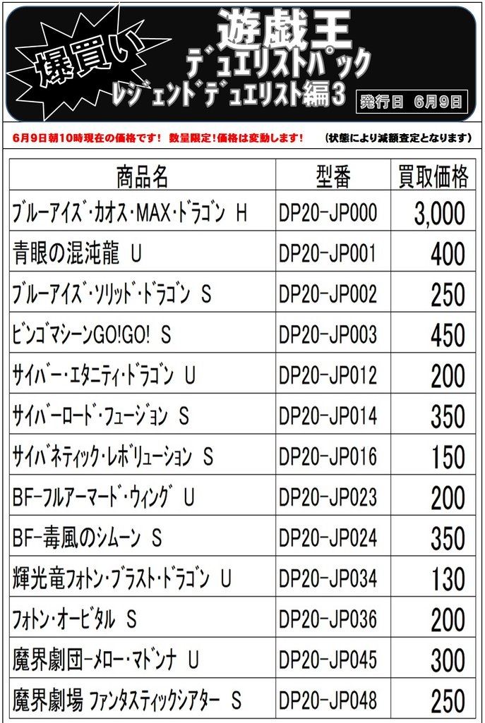 遊戯王 レジェンドデュエリスト編3 初動 買取相場 店頭 ネット 7 00時点 ブルーアイズ カオス max ドラゴン 遊戯王 ドラゴンボール通販予約情報局 遊戯王 レジェンドデュエリスト編3 初動 買取相場 店頭 ネット 7 00時点 ブルーアイズ カオス max ドラゴン 遊戯王 ドラゴンボール通販予約情報局