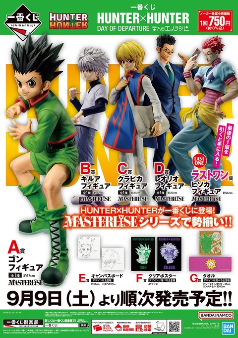 一番くじ HUNTER×HUNTER DAY OF DEPARTURE 発売8日目の販売・買取相場 一番くじ HUNTER×HUNTER DAY OF DEPARTURE 発売8日目の販売・買取相場