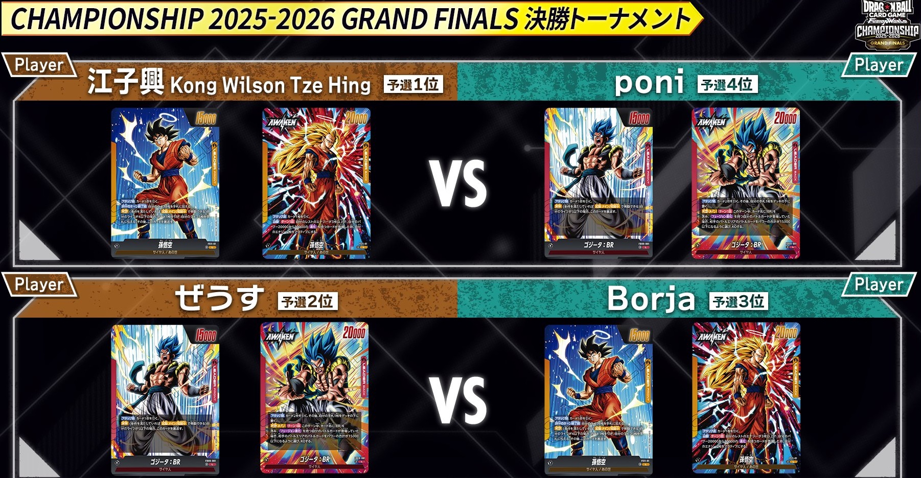 TCG版】DBFW チャンピオンシップ2025-2026 GRAND FINALS 決勝
