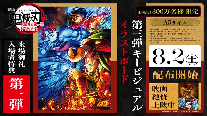 劇場版「鬼滅の刃」無限城編 第一章【来場御礼入場者特典 第1弾は第3弾