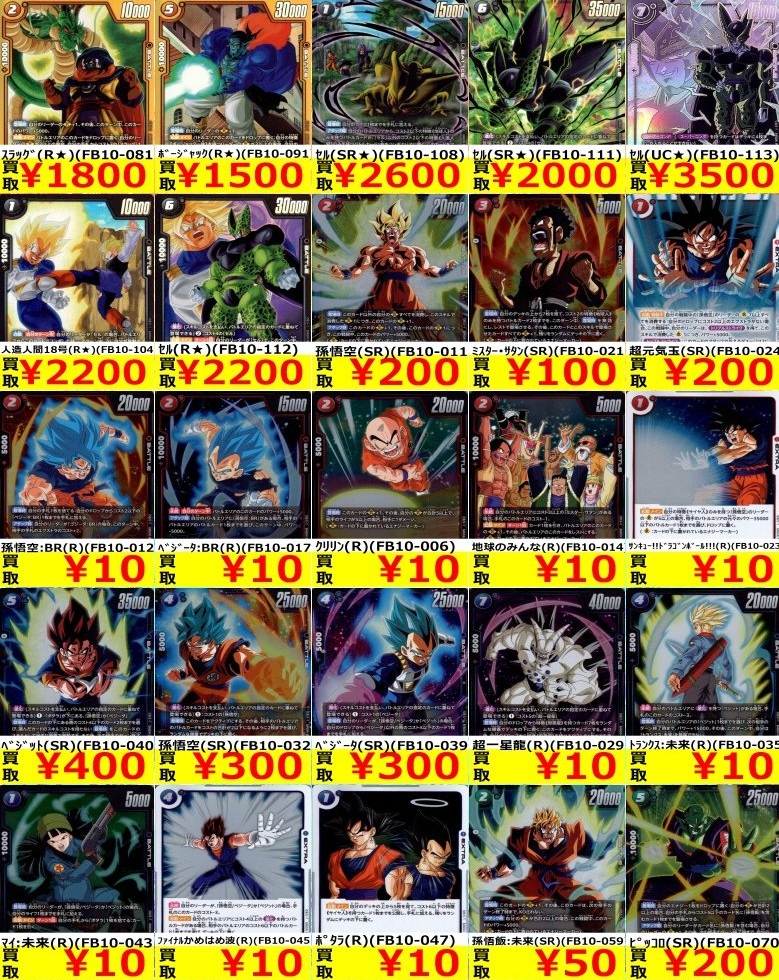 ドラゴンボールフュージョンワールド CROSS FORCE 発売2日目のメルカリ