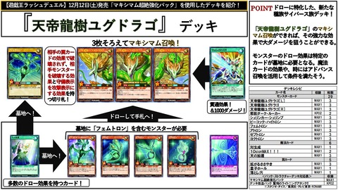 遊戯王ラッシュデュエル 公式デッキレシピ 天帝龍樹ユグドラゴ デッキ 遊戯王 ドラゴンボール通販予約情報局