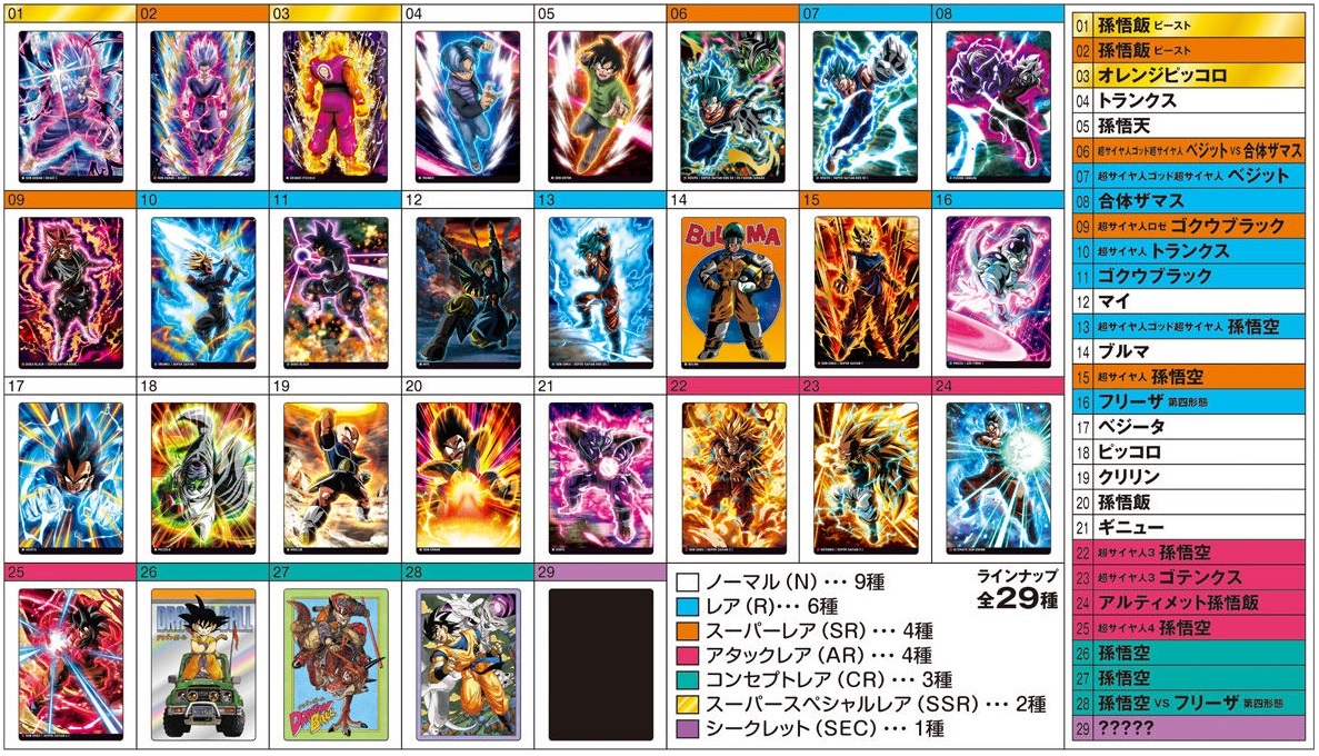 イタジャガ ドラゴンボール vol.2 全29種 カード画像 イタジャガ ドラゴンボール vol.2 全29種 カード画像