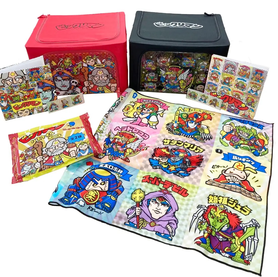 ビックリマン収納ボックス、バスタオル、シールホルダーセット ビックリマン】プライズ「シールホルダー（キラキラカード付き