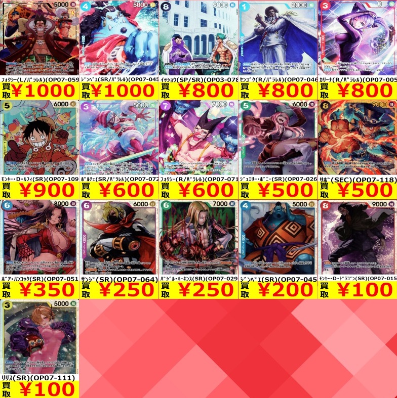 500年後の未来 発売3日目の販売・買取相場 (前回との価格比較