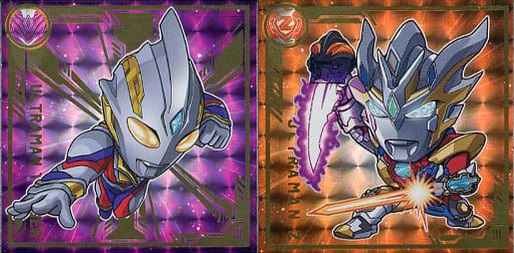 ウルトラマンシールチョコスナック シークレットのシール画像 2種 追加 遊戯王 ドラゴンボール通販予約情報局