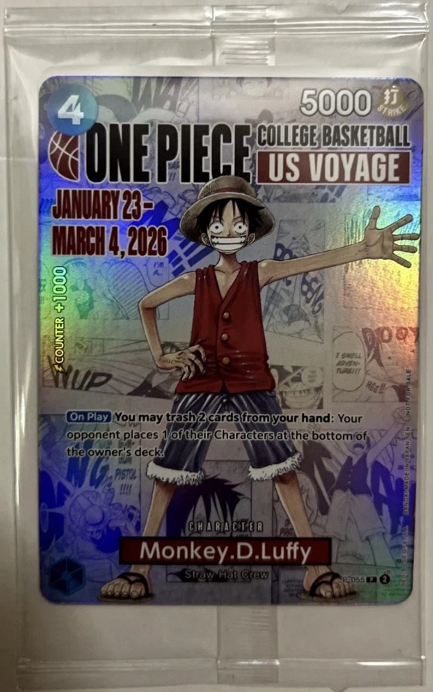 ワンピース×全米大学バスケットボール コラボ【配布されるワンピカード