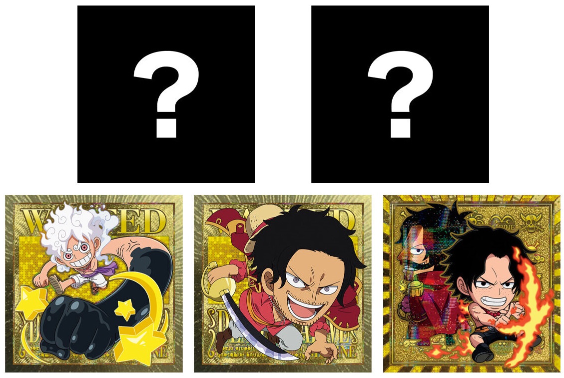 ワンピースウエハースLOG12 ゴールドパラレル USGR ニカ ルフィ 表裏